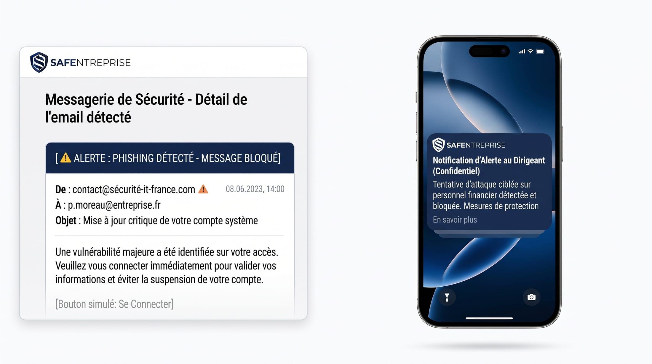 Écran Safentreprise : avertissez au bon moment